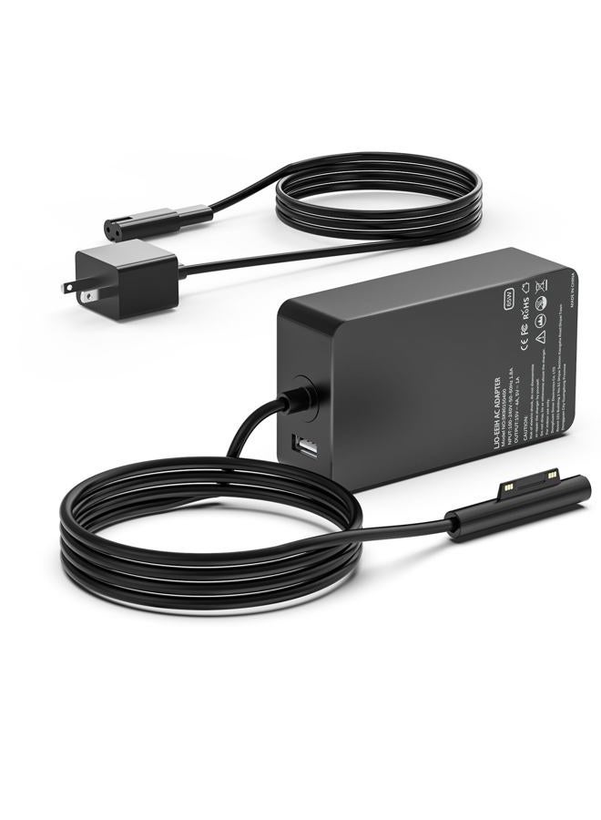 LJO-EEIH 65W AC Adapter Laptop Charger for Microsoft Surface Pro 3 Pro 4 Pro 5 Pro 6 Surface Go Surface Book Portable Charger Power Supply Case - Image 1