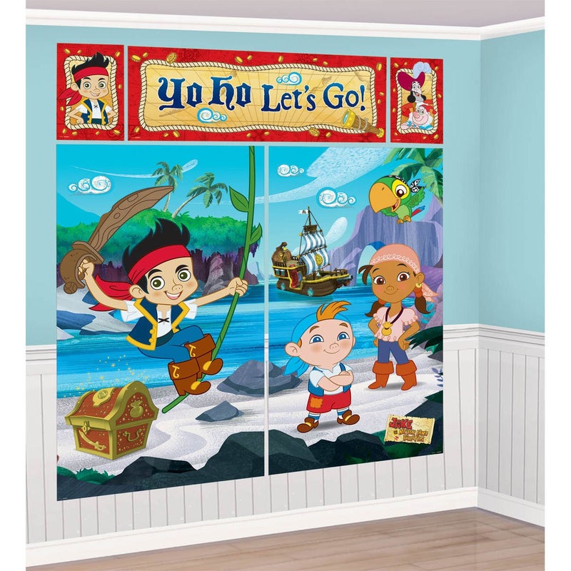 أمسكان ملصقات مشهد من مسلسل "Jake And The Neverland Pirates" من 5 قطع