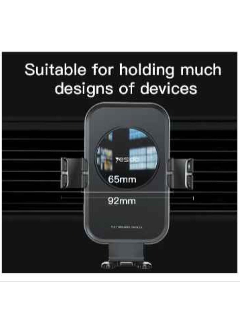 Yesido 15w Wireless Fast Charging Smart Recognition Wireless Phone Holder - Image 4