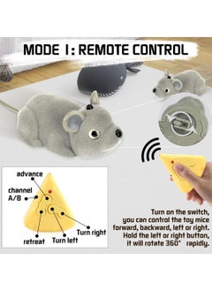 Interactive Cat Toy Mouse, SYOSI Remote Control Infrared Induction Simulation Mouse, USB Rechargeable, Wireless Electronic Mice Pet Toy for Kitten Indoor/Outdoor Exercise, and Chase and Exercise - pzsku/Z6374148996953572A8BEZ/45/_/1721111674/e4bb722e-4e11-4939-85cc-487d60e95019