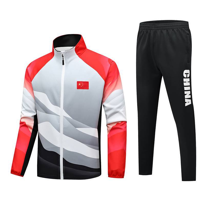 2022 New Chinese Trendy Sportswear Long Sleeve Suit Martial Arts Coach Uniform Sports Student Training National Uniform Collar Coat - Image 1