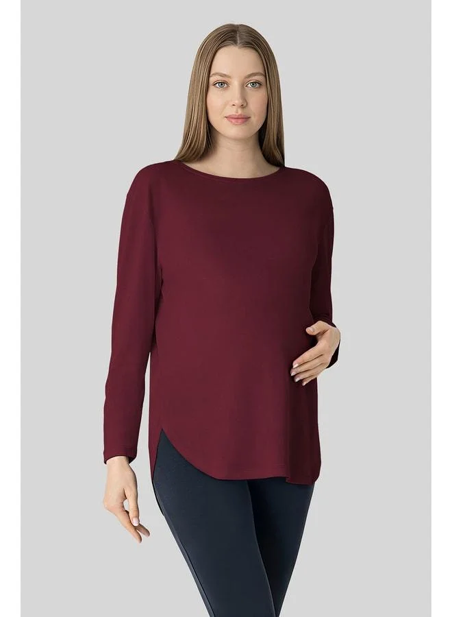 Penye Mood Soft-textured TENCEL™ long-sleeve maternity t-shirt.
