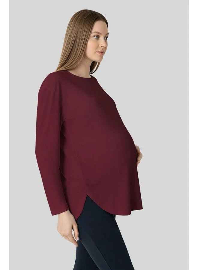 Penye Mood Soft-textured TENCEL™ long-sleeve maternity t-shirt.