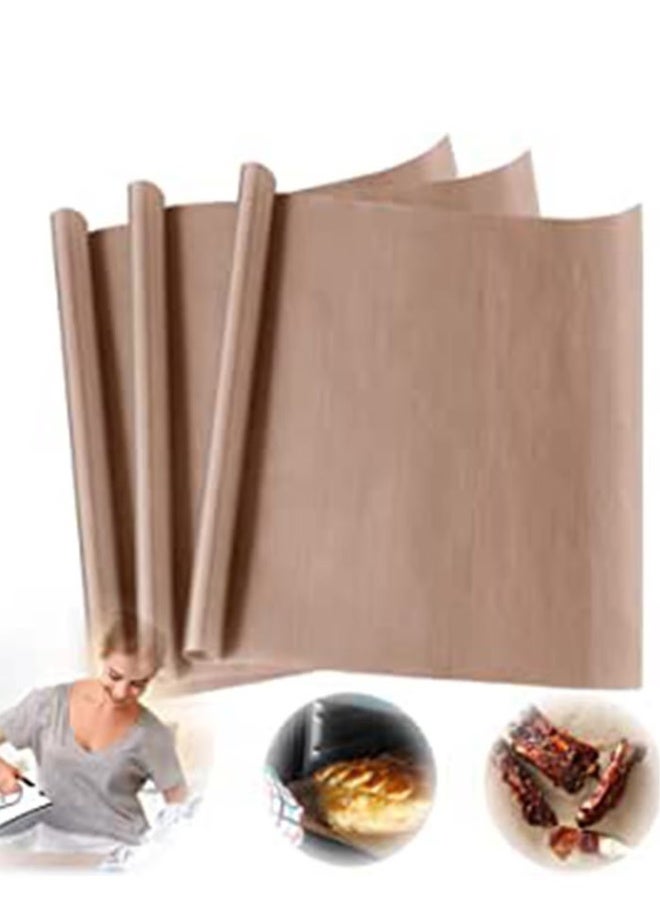 Oven Grill Mat Teflon Sheet 3 Pack for Heat Press Transfer Non-Stick Paper Reusable Resistant Craft,High-temperature oven food-grade Baking Cloth Nonstick Oilcloth - Image 1