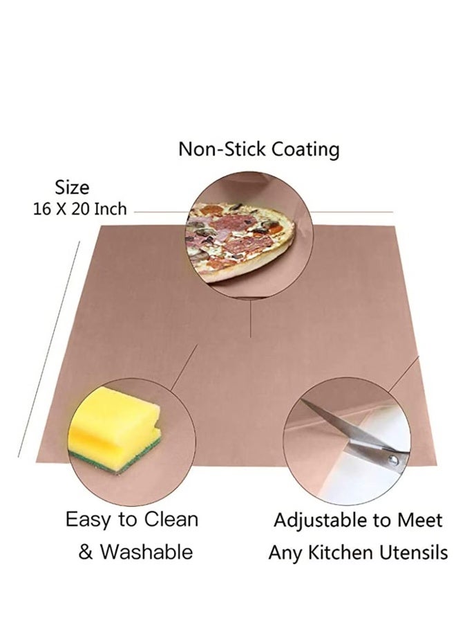 Oven Grill Mat Teflon Sheet 3 Pack for Heat Press Transfer Non-Stick Paper Reusable Resistant Craft,High-temperature oven food-grade Baking Cloth Nonstick Oilcloth - Image 3