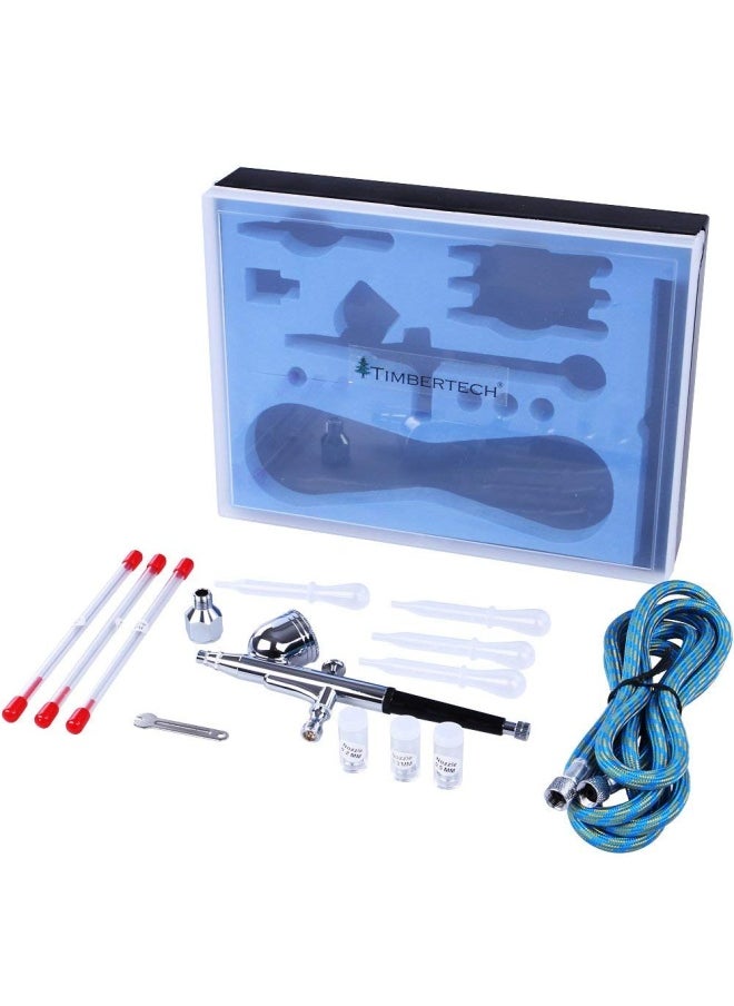 Generic - TIMBERTECH ABPST01 Airbrush Kit - Includes Adapter Hose Nozzles and Needles - Image 1
