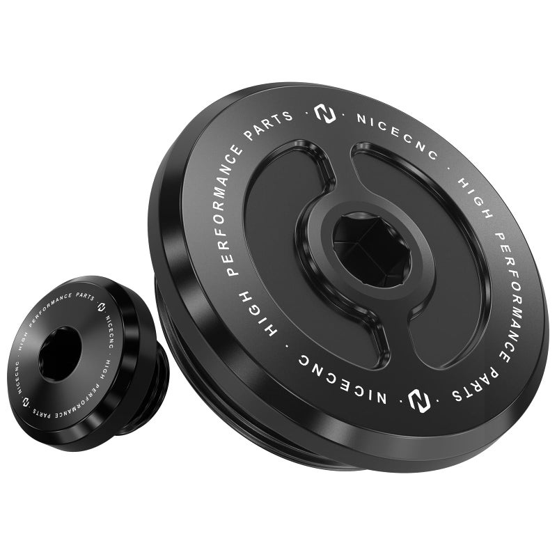 NICECNC Engine Cover Crankcase Kits Compatible with Yamaha YFZ450R 20092024 YFZ450X 20102011 Raptor 700 YFM700 2013 20152024Grizzly Kodiak Rhino Viking 700 See Fitments Black - Image 2