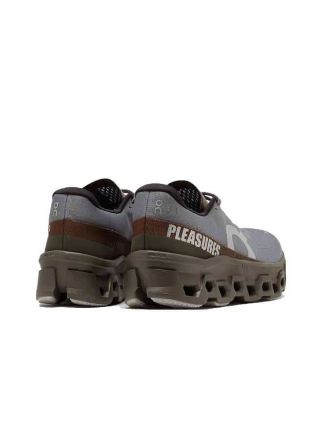 On Cloudmonster 2 Comfort Mesh Cushioning Anti-Slip Low-Top Running Shoes (Grey) - Image 4