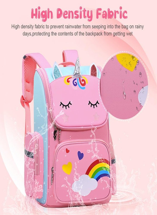 PALAY® Girls School Backpack Unicorn Cartoon Backpack Primary Bookbag Waterproof Backpack for School - Image 3