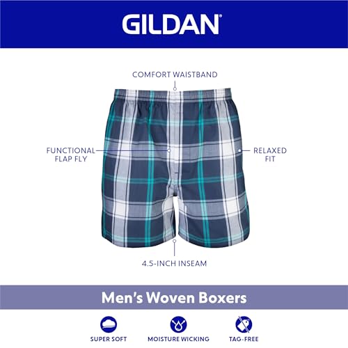 Gildan Men's Underwear Boxers, Multipack, Mixed Red/Grey (5-Pack), Large - Image 2