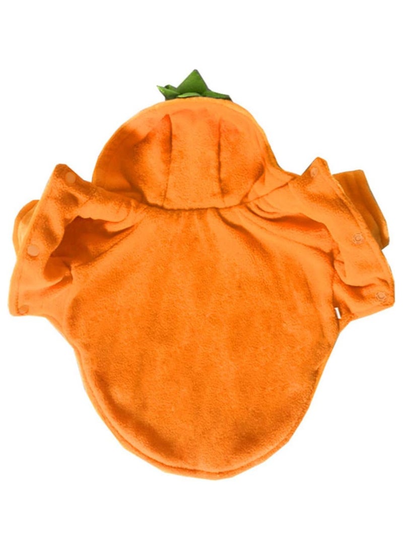 Dog Cat Pumpkin Costume Pet Cosplay Outfits Clothes Fleece Hoodie Sweater Coat Costumes for Dogs Puppy Cats