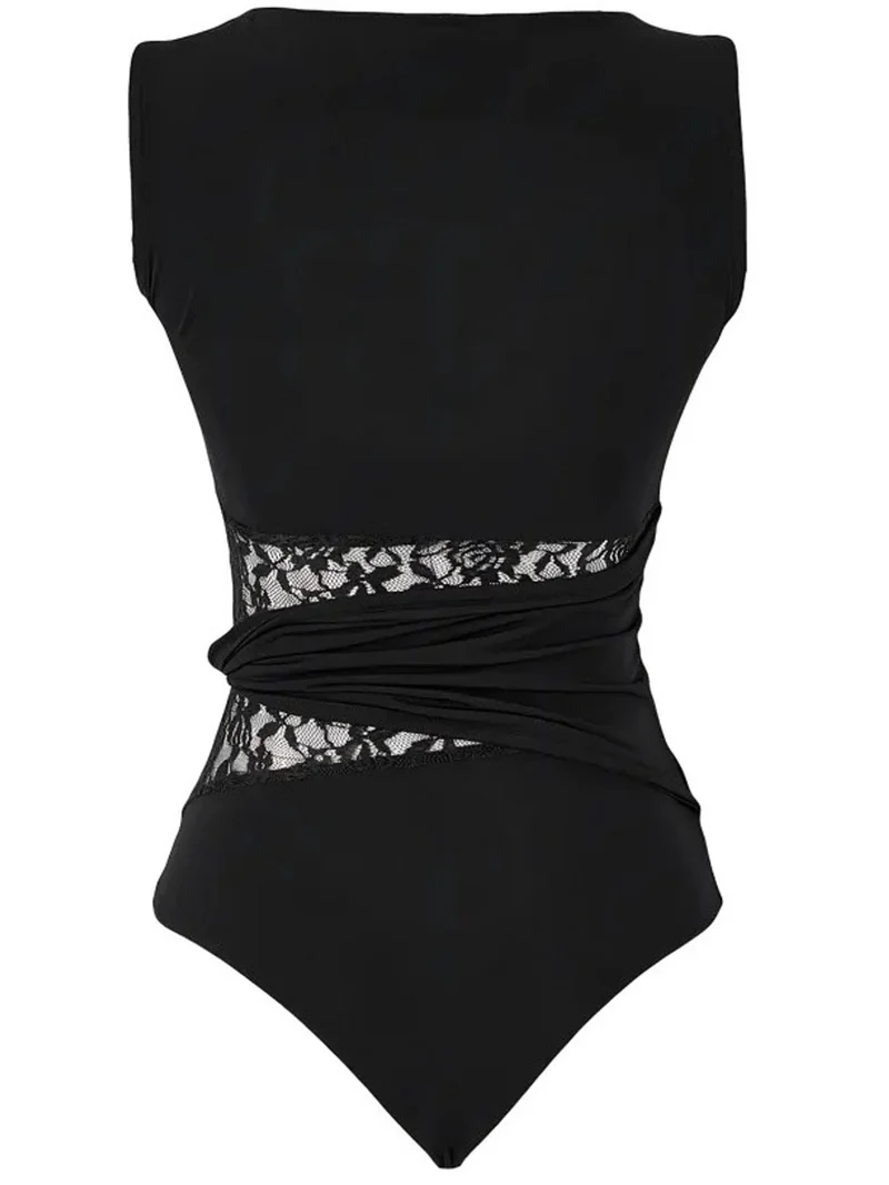 هيكاب Cut Out Lace Detailed Bodysuit