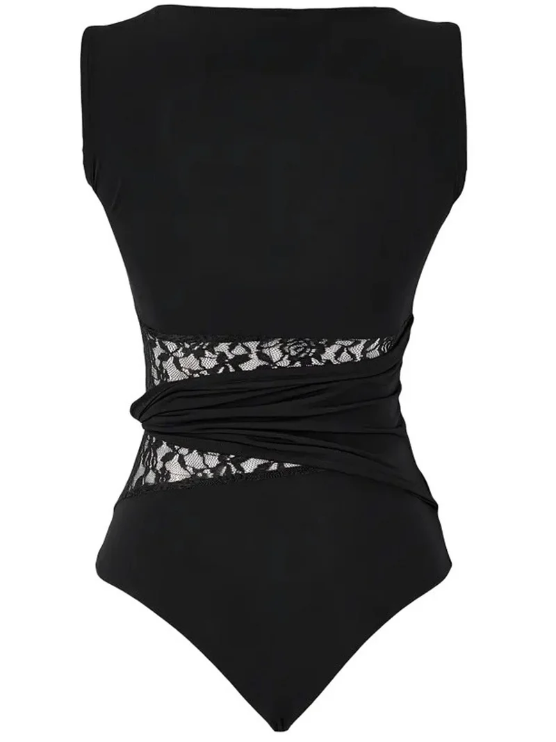 هيكاب Cut Out Lace Detailed Bodysuit