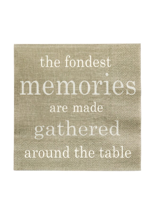 Restaurantware 13 Inch Paper Luncheon Napkins, 500 Fondest Memories Design Printed Napkins - 3-Ply, Textured Edges, Gray Paper Decorated Napkins, Soft And Strong, For Parties Or Catering Events  - Image 1