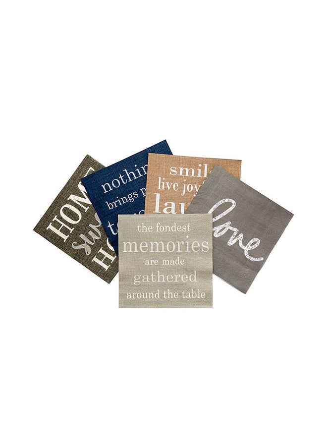 Restaurantware 13 Inch Paper Luncheon Napkins, 500 Fondest Memories Design Printed Napkins - 3-Ply, Textured Edges, Gray Paper Decorated Napkins, Soft And Strong, For Parties Or Catering Events  - Image 4