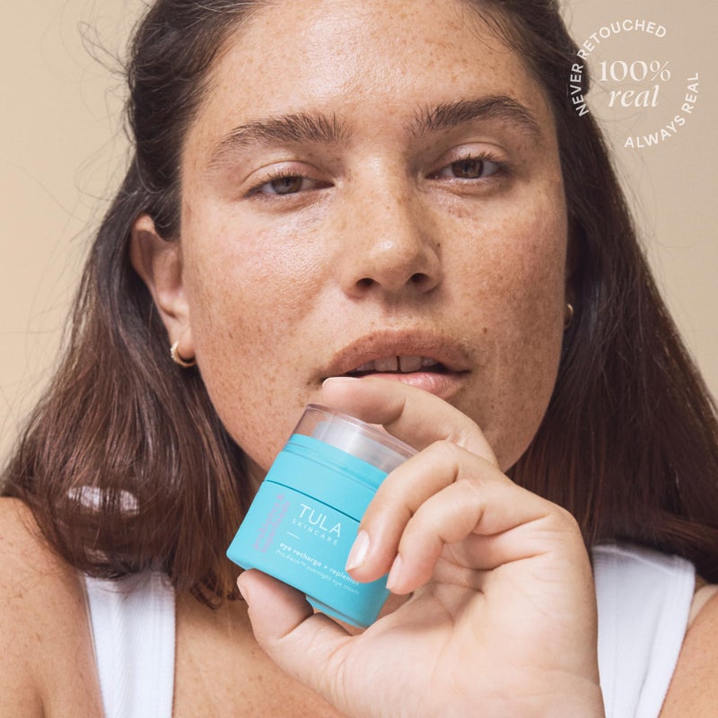 TULA Skin Care Eye Recharge + Replenish - Pro-Ferm Overnight Eye Cream with Retinal, Protects & Intensely Hydrates, Minimizes the look of Fine Lines & Wrinkles, 0.5 Fl. oz. - Image 4