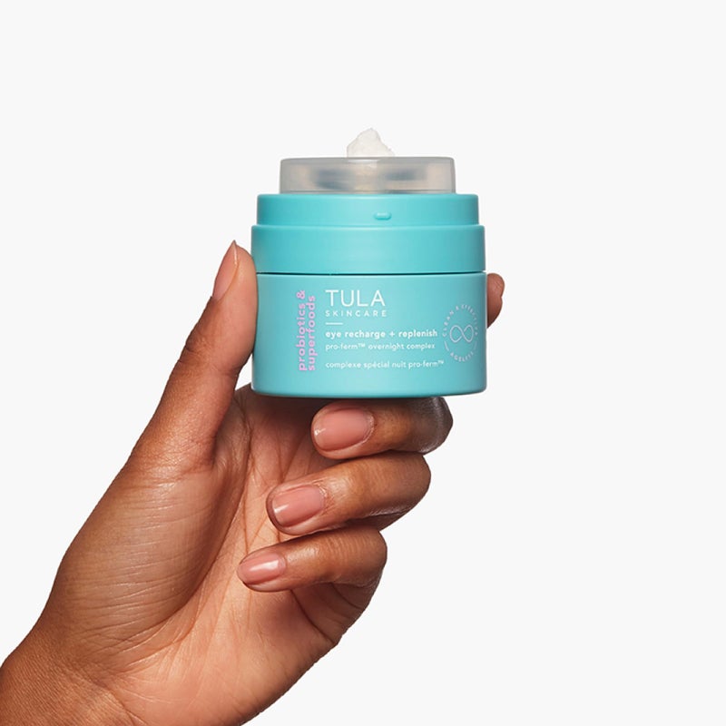 TULA Skin Care Eye Recharge + Replenish - Pro-Ferm Overnight Eye Cream with Retinal, Protects & Intensely Hydrates, Minimizes the look of Fine Lines & Wrinkles, 0.5 Fl. oz. - Image 3