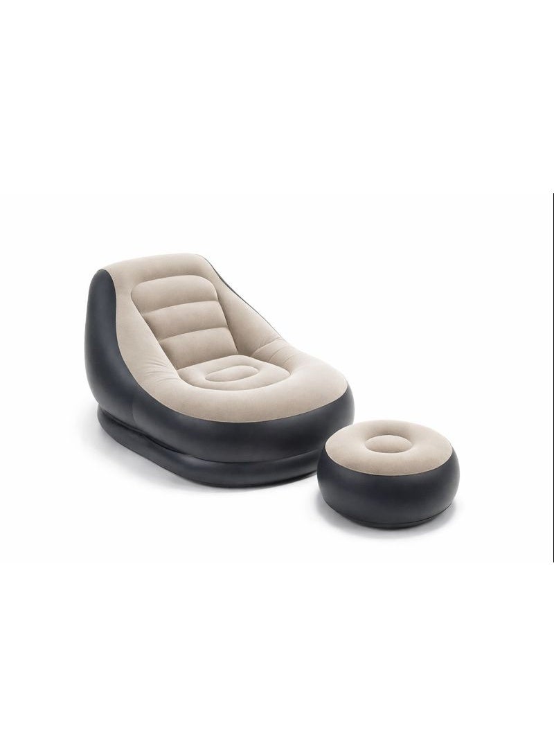 Inflatable Leisure Sofa Chair with Footstool