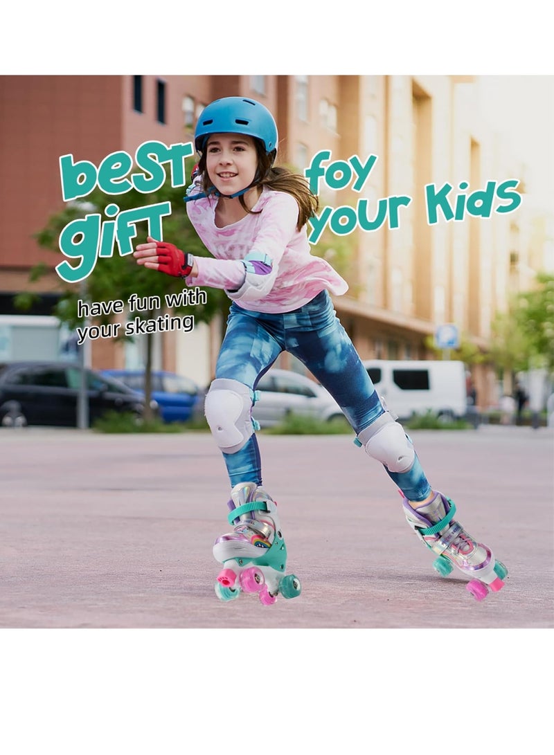 Loquat Girls Boys Adjustable Roller Skates Shoes with Fully Luminous PU Wheels Double Row Skates Shoes for Kids - Image 4