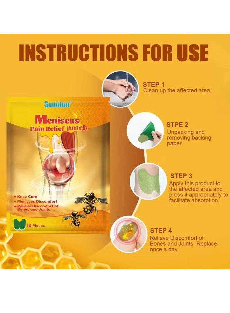 Sumifun Meniscus Care Patch with Bee Venom for Joint and Knee Pain Relief - 8 Patches/Pack - Sumifun - 1 Pack - Image 4