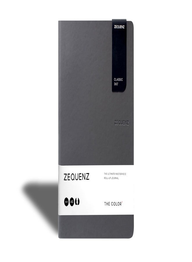 Zequenz A5 Size Storm Grey Slim Notebook Ruled Acid Free Paper 200 Pages 80GSM 360 Degree Flexibility 100% Handmade Fountain Pen Friendly Color Series Bookmark Included - Image 1