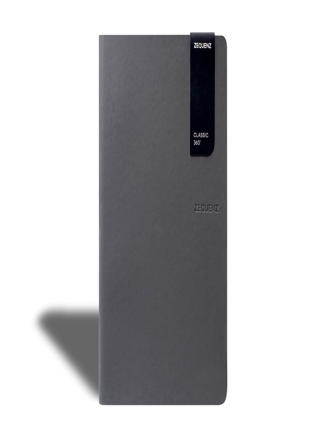 Zequenz A5 Size Storm Grey Slim Notebook Ruled Acid Free Paper 200 Pages 80GSM 360 Degree Flexibility 100% Handmade Fountain Pen Friendly Color Series Bookmark Included - Image 3