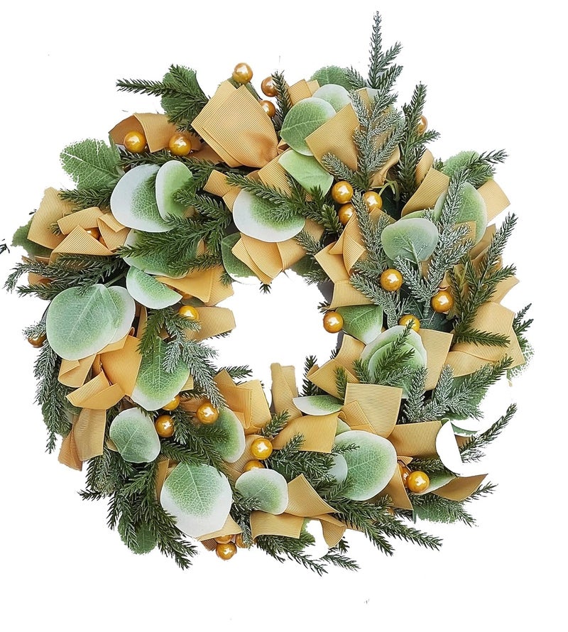 Partunay1 Pcs Unique Xmas Christmas Front Door Wall Decoration Christmas Wreath Christmas Decoration Item