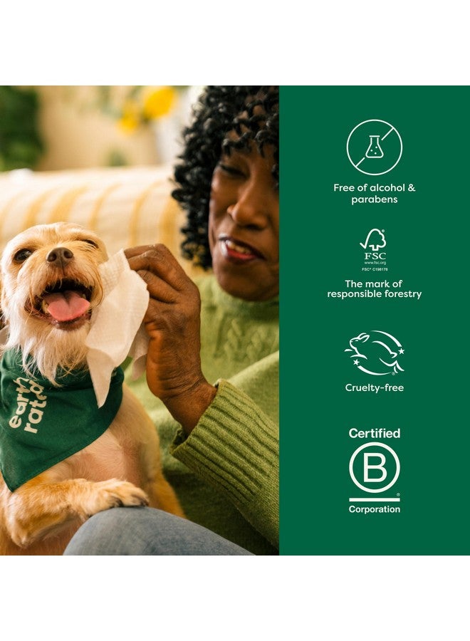 إيرث ريتد مناديل الكلاب المضادة للحساسية، مناديل تنظيف وتصفيف للكفوف والجسم والأرداف، مثالية للجراء والكلاب البالغة، برائحة اللافندر، 100 قطعة - Image 5