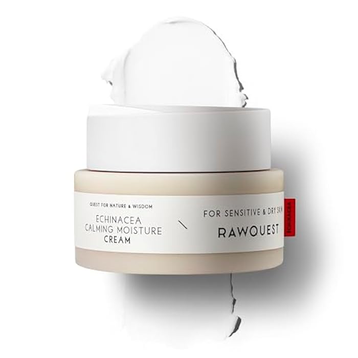 RAWQUEST Echinacea Calming Moisture Cream for Moisturizing, Skin Barrier Repair, Antiaging & Hydration with Triple Hyaluronic, Adenosine, Panthenol for Dry & Sensitive Skin (1.7 Fl Oz/ 50 ml) - Image 1