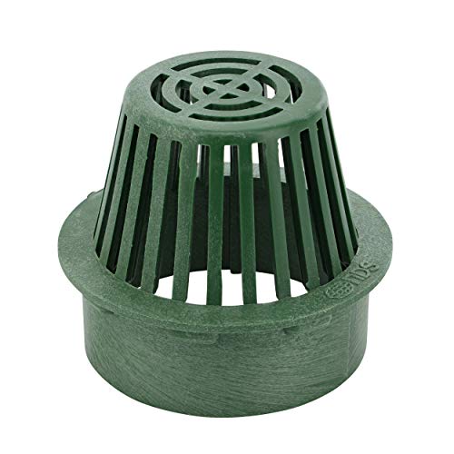 NDS 6 in. Atrium Grate, Connects to 6 in. Spee-DBasin, 6 in. Drain Pipes and Fittings, Green Plastic - Image 1
