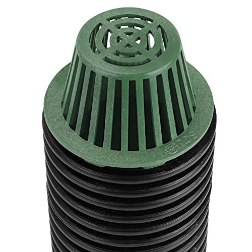 NDS 6 in. Atrium Grate, Connects to 6 in. Spee-DBasin, 6 in. Drain Pipes and Fittings, Green Plastic - Image 4