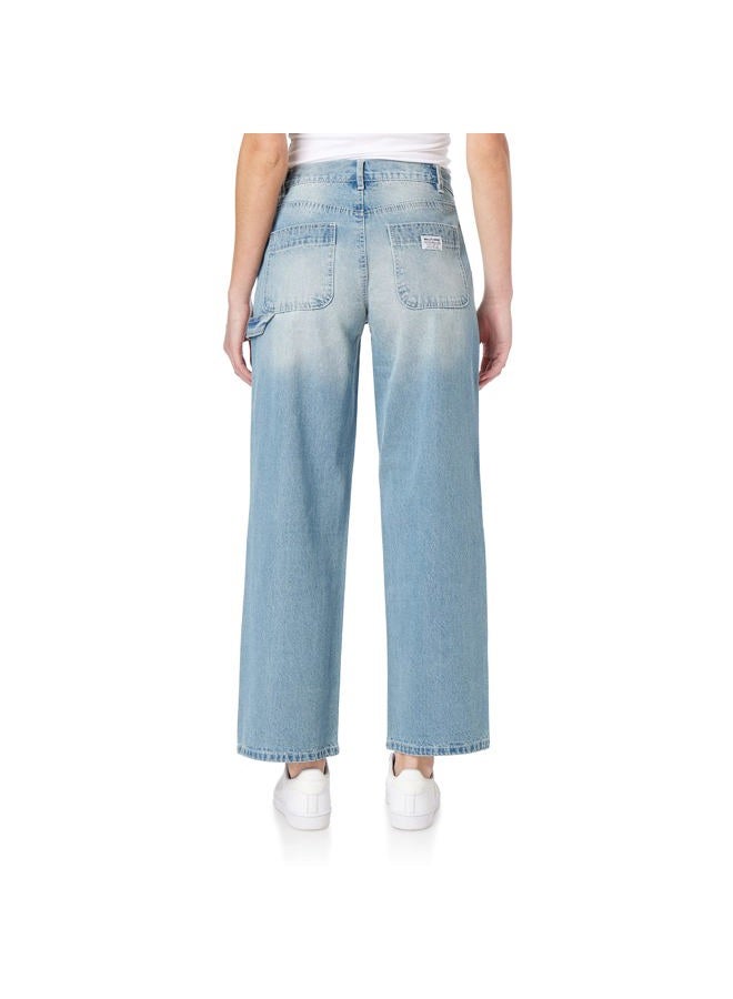 Wallflower Women's Juniors InstaClassic Carpenter Low Rise Relaxed Jeans, Halsey, 13 - Image 2