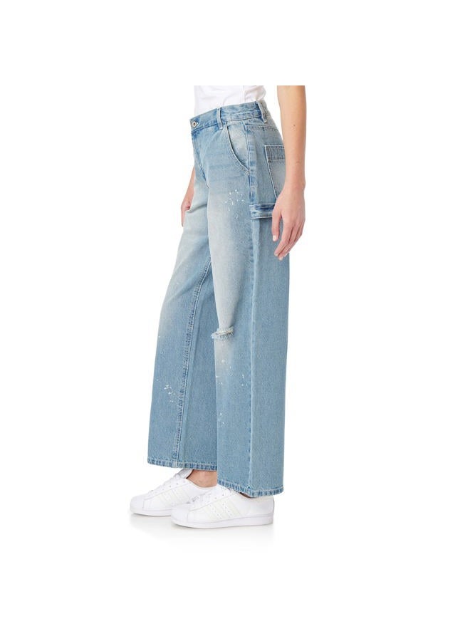Wallflower Women's Juniors InstaClassic Carpenter Low Rise Relaxed Jeans, Halsey, 13 - Image 3