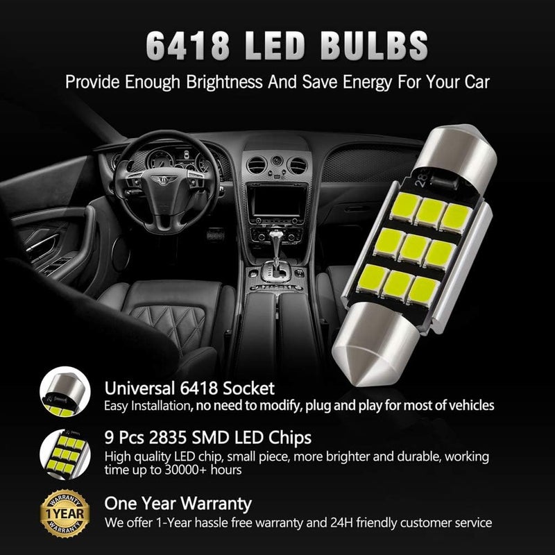 BRISHINE 4pcs 6418 LED Bulbs - Super Bright Festoon Lights - Image 5