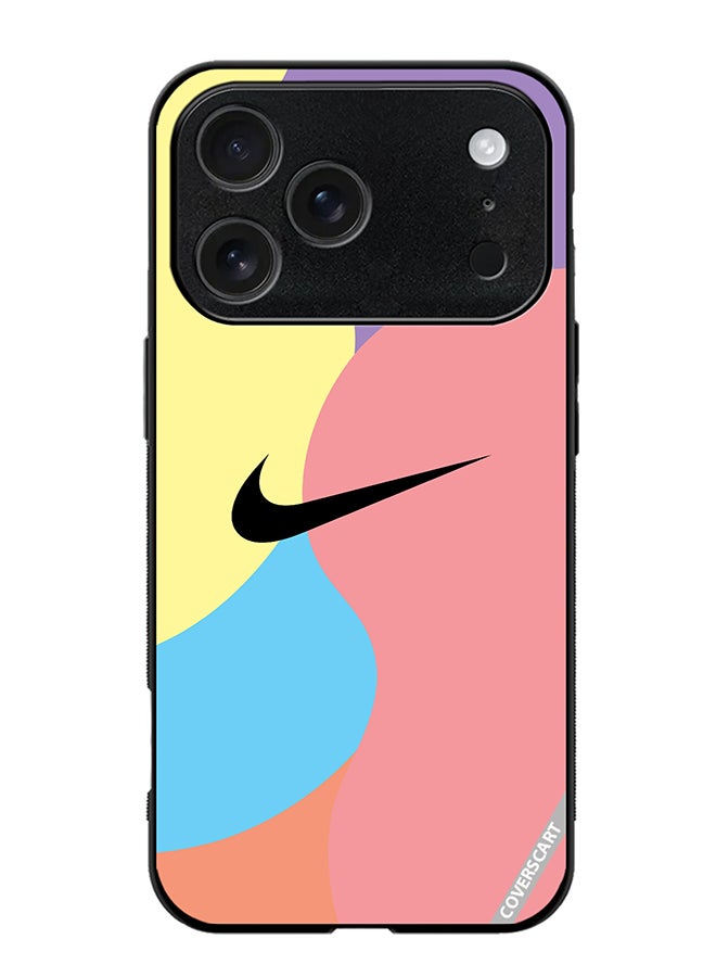Protective Case Cover For Apple iPhone 17 Pro Max Nike Logo Colourful Design Multicolour