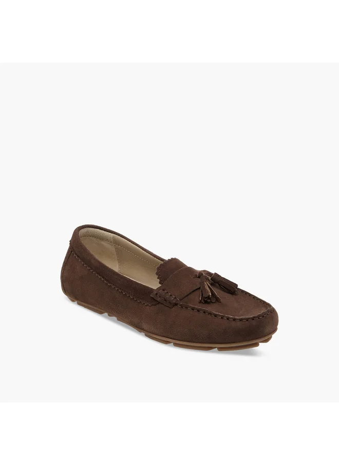 بابريكا Women's Tassel Detail Slip-On Loafers