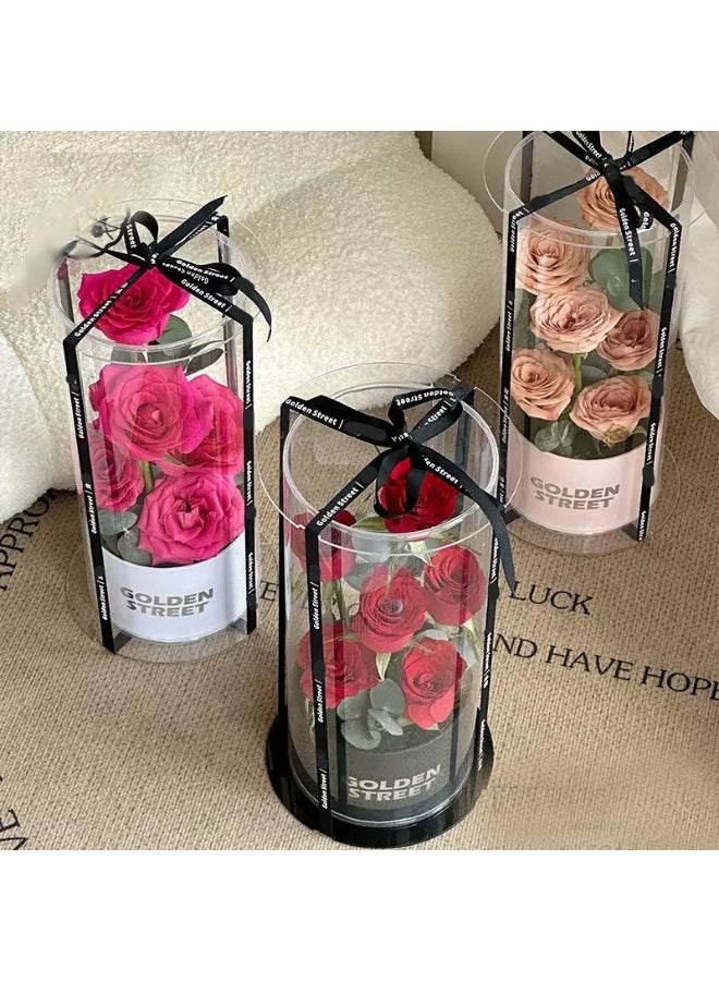 Preserved Rose Flower Cylindrical flower barrel Handmade Preserved Rose Forever Never Withered Flowers ,Gift for Wedding ,Birthday, Mother's Day Gift, Best Gift for Her Rose - Image 5