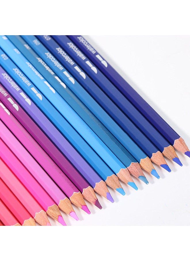 H&B 72-Count Water Soluble Colored Pencils Kit with Canvas Reel Professional Art Supplies Water-color Pencils with Sharpener for Students Kids Home Party Decoration DIY Projects Present Gift  - Image 5