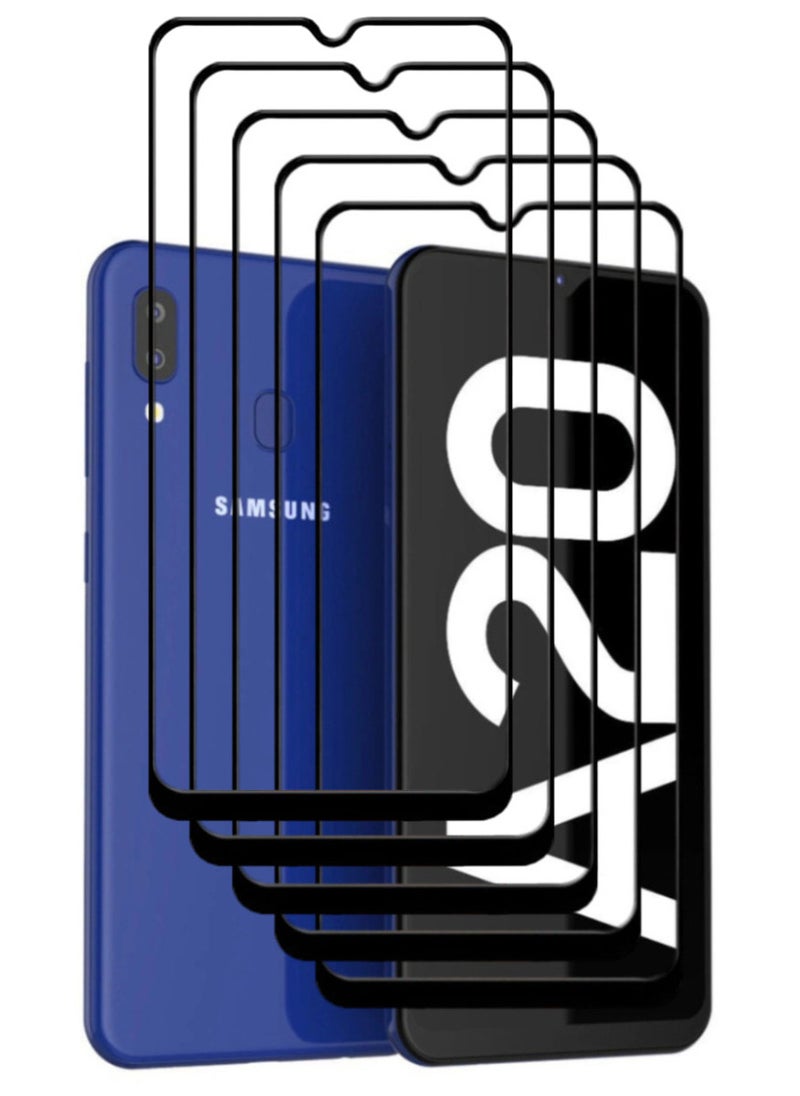 ACLIX 5 Pieces Antistatic ESD Dustproof Premium Quality High Definition Tempered Glass Screen Protector Designed For Samsung Galaxy A20 - Image 1