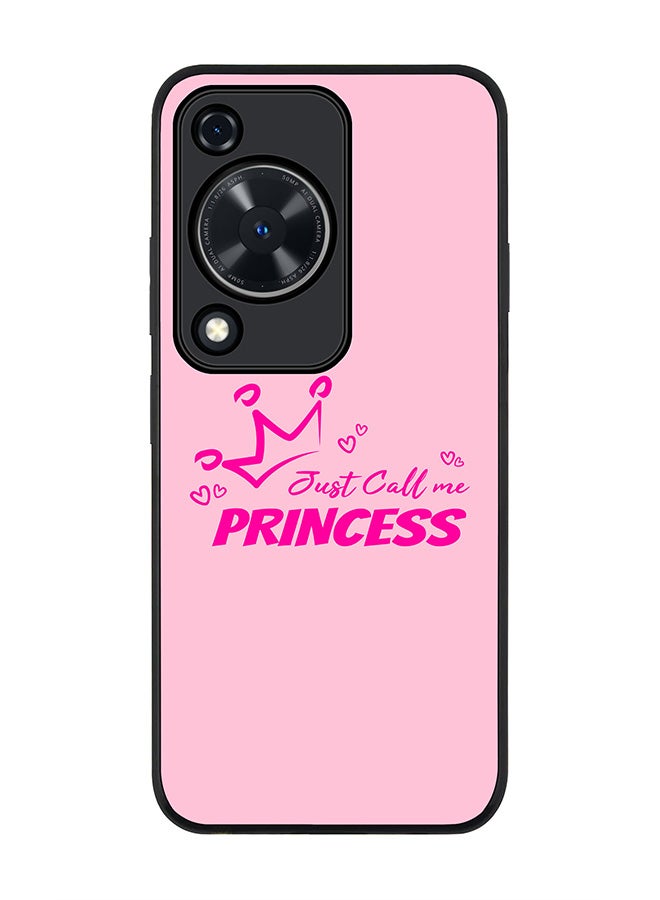Stylizedd Rugged Black edge case for Huawei nova Y72 / Huawei Enjoy 70 4G, Slim fit Case Flexible Anti Drop TPU Gel Thin Cover - Just call me princess - Image 1