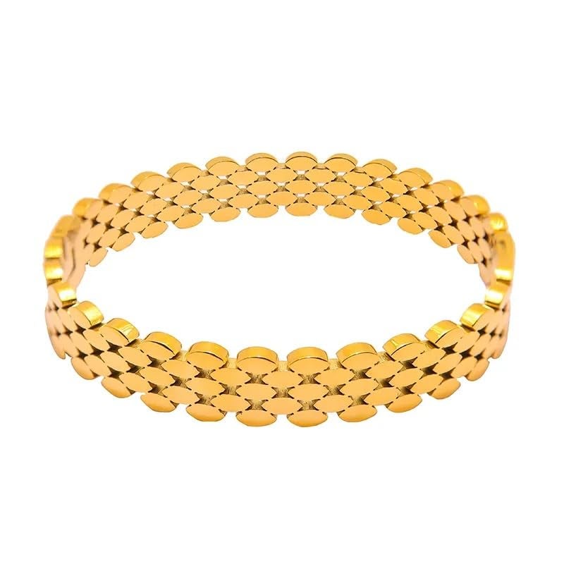 MEENAZ bracelet for women Bangles for women Anti Tarnish Stylish Adjustable Bracelet for girls rose gold Kada for Women Accessories Anti Tarnish Jewellery Stainless Steel Cuff Bracelet gifts Combo - Image 1