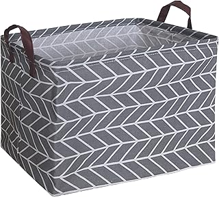 CLOCOR Rectangular Storage Basket,Collapsible Cute Pattern Storage Bin,Waterproof Coating Storage Box with Handles for - Image 1