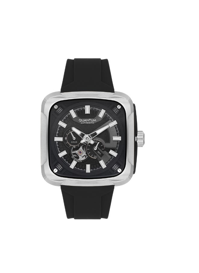 Quantum Men's Automatic Display Watch With Black  Silicone Strap - QMG1135.351  - Image 1