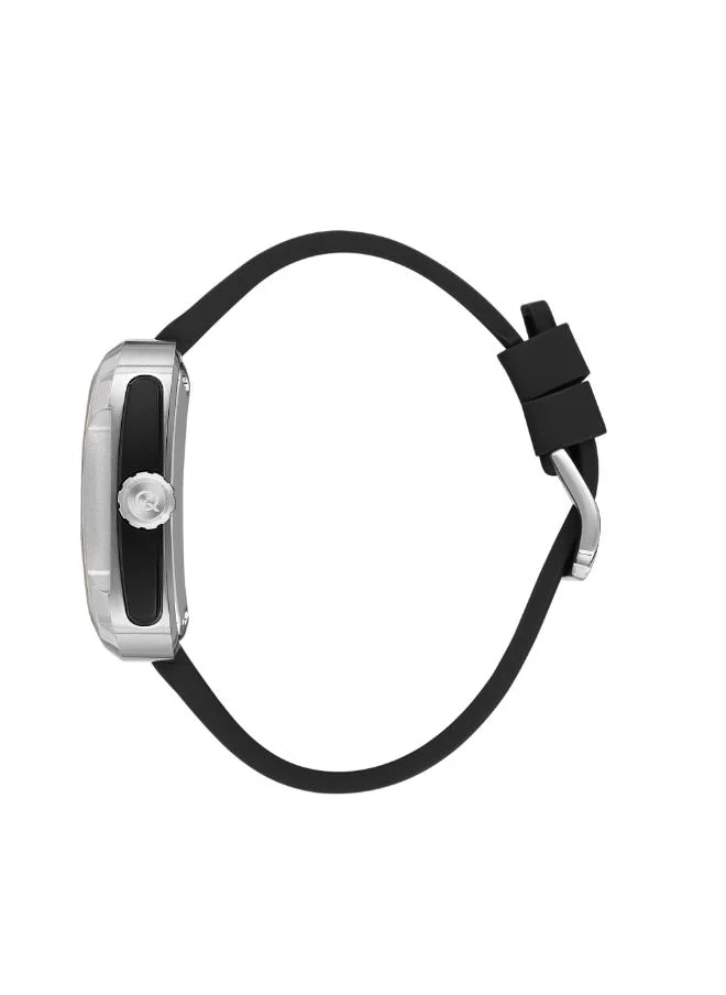 كوانتوم QUANTUM QMG1135.351 Men's Automatic Display Watch & Silicone Strap Black