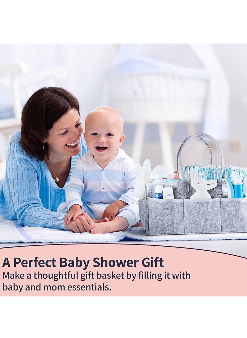 Gonice Baby Diaper Caddy Organizer Nursery Basket - A Baby basket gift registry for baby shower list  - Image 5