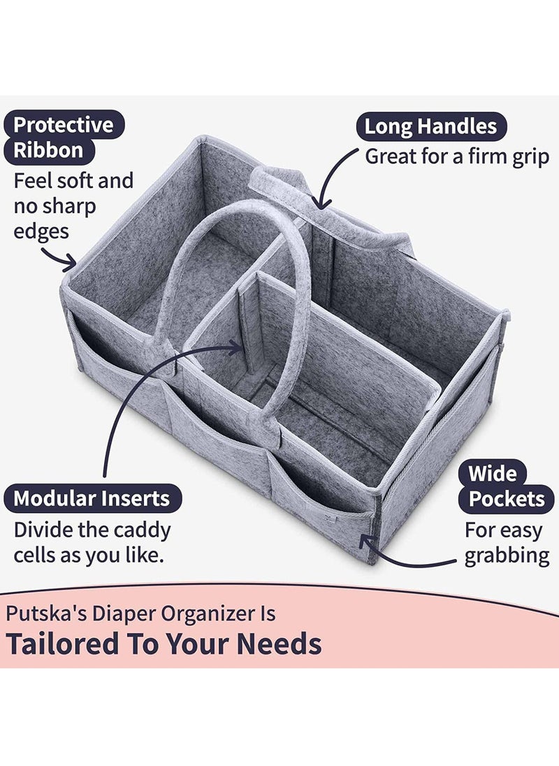 Gonice Baby Diaper Caddy Organizer Nursery Basket - A Baby basket gift registry for baby shower list  - Image 2