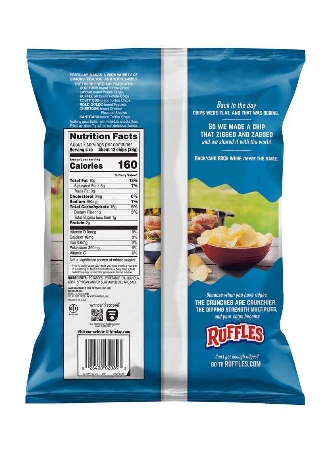 Ruffles Original Potato Chips 184g  - Image 2