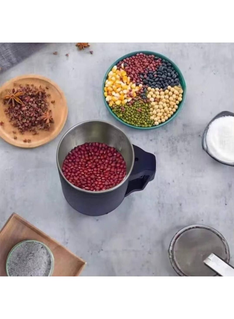 Stainless steel coffee grinder with a stainless steel motor, transparent cover, and comes with 8 blades - Image 3