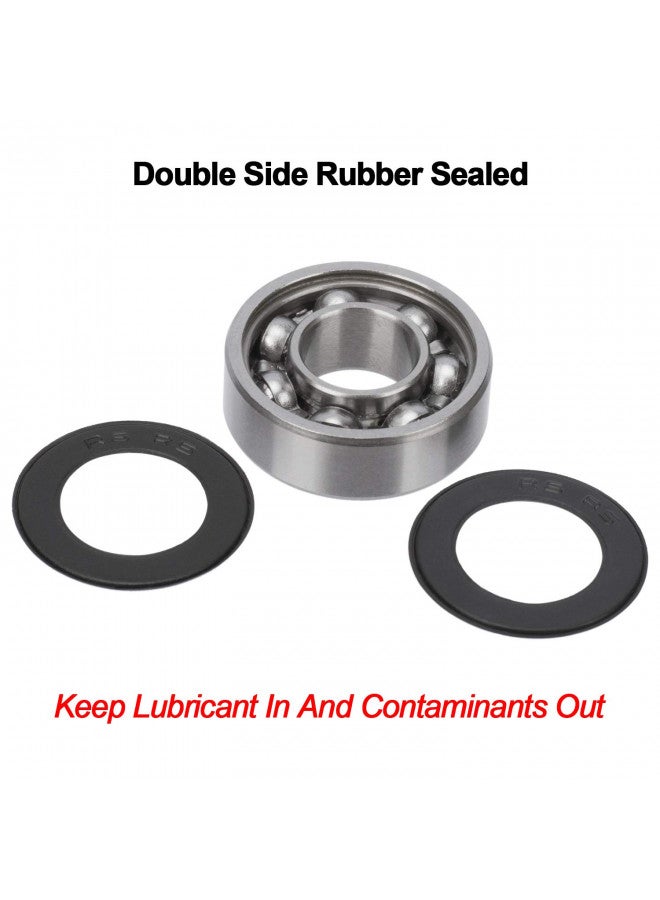 ANCIRS 20pcs 608-2RS Ball Bearing Double Rubber Sealed Miniature Deep Groove 608rs for Skateboard Inline Scooter Roller Blade Skate(8mm x 22mm x 7mm) - Image 3