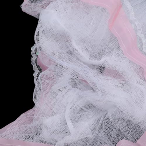 Vawolecy Universal Crib Floor Mosquito Net with Lace, Breathable Crib Netting Bed Curtains Canopy for Baby Kids, Toddler Bed Crib Dome Canopy Netting Without Stand - Image 4